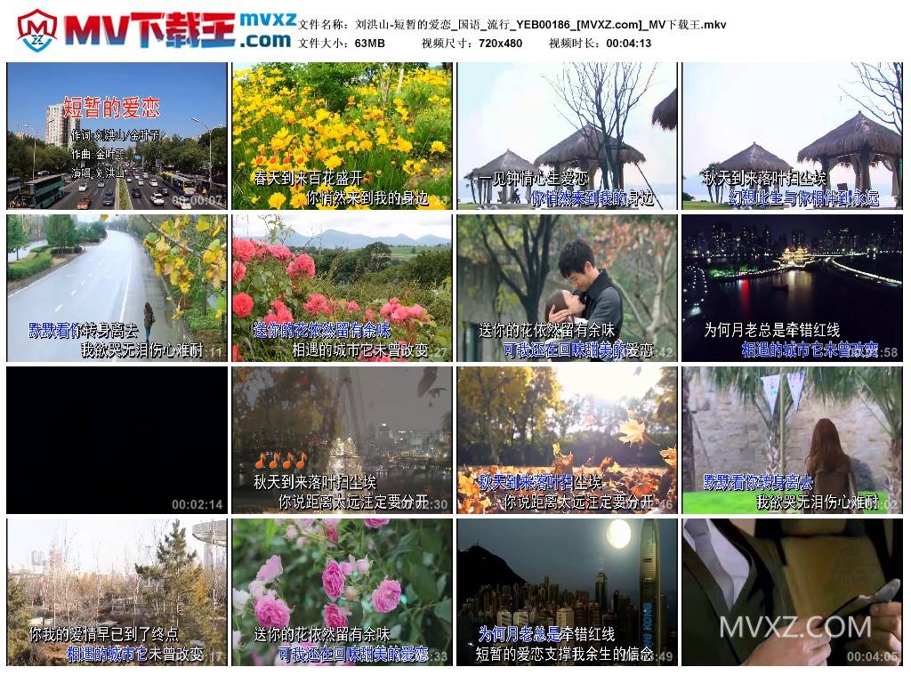刘洪山-短暂的爱恋_国语_流行_YEB00186